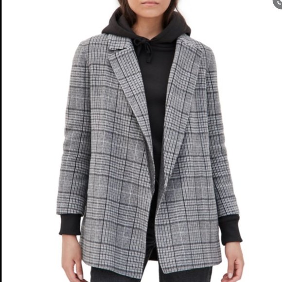 Theory Clairene Weston Plaid Wool/Cashmere Jacket - Picture 1 of 9